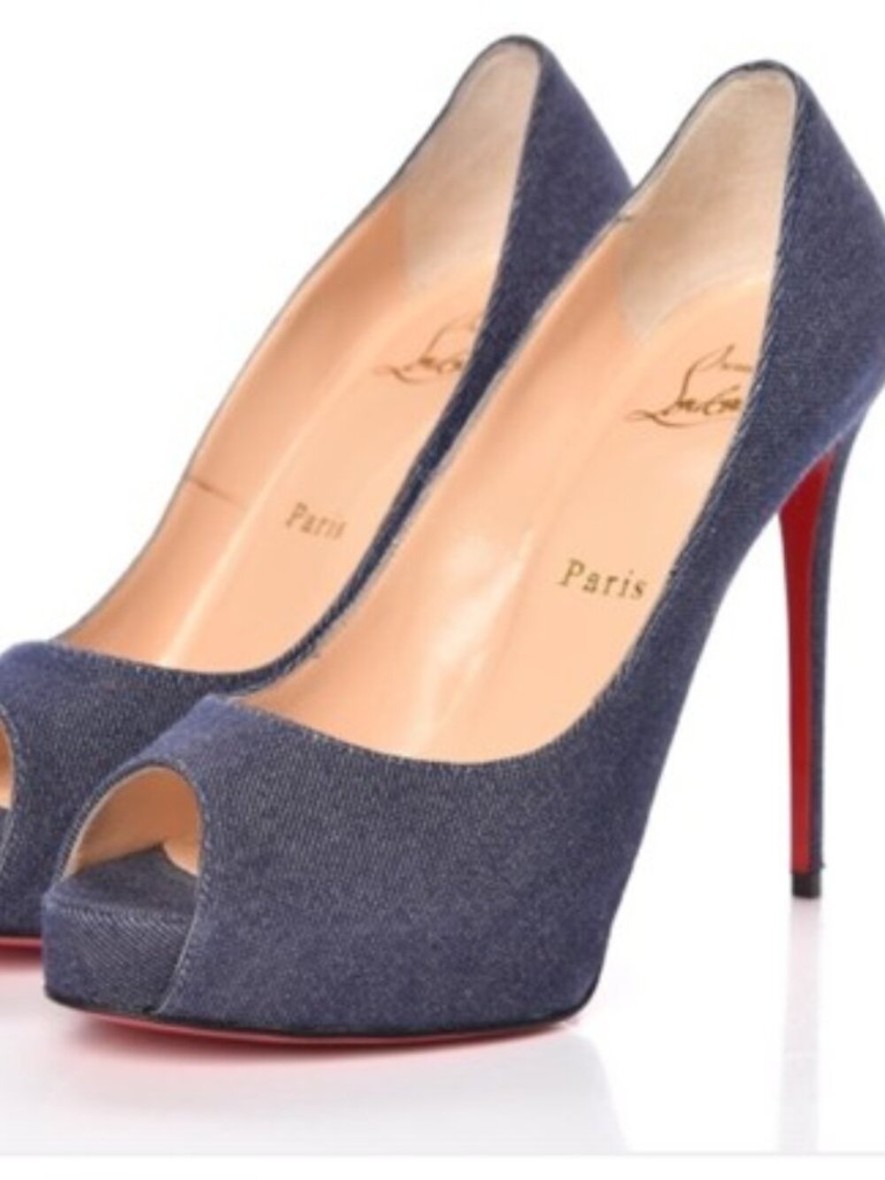 Christian Louboutin New Very Prive 120 Denim Size 38